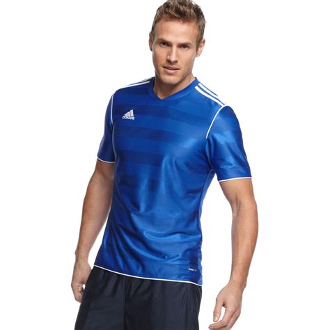 blue adidas soccer jersey|adidas blue shirt men.